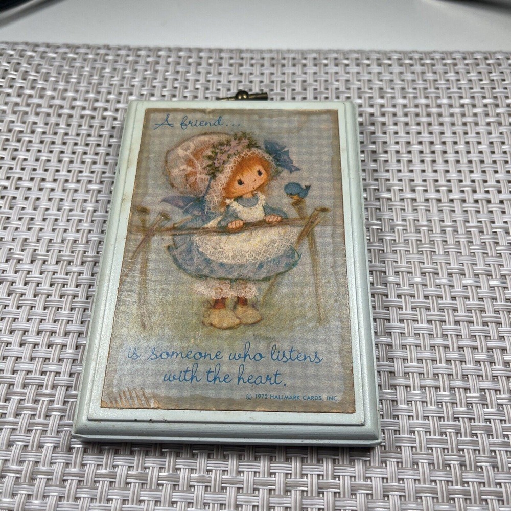 Vtg 1972 Hallmark Plaque MARY HAMILTON "A Friend...Listens With the Heart" EUC!!